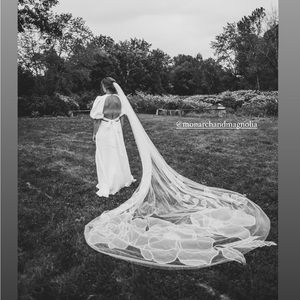 Floral detail Cathedral Veil